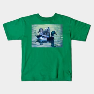 Mallard Duck Pair Kids T-Shirt